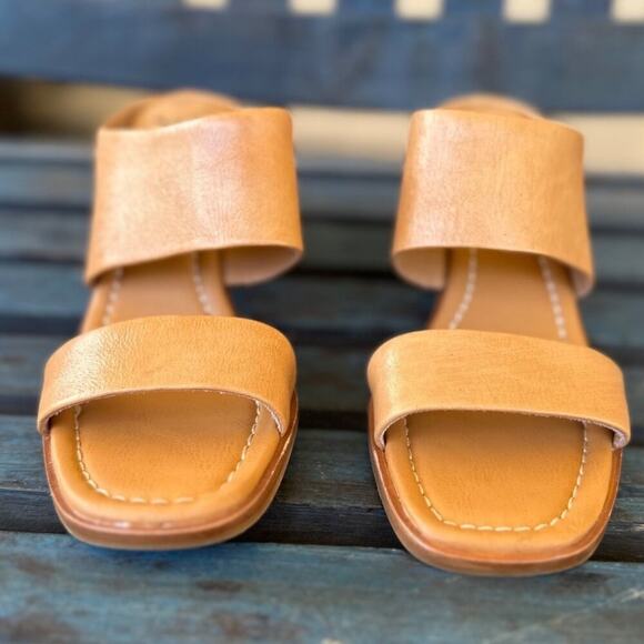 Söfft Sheila Women’s Slide Sandal Size 11M Caramel Leather Comfort Stacked Heel - Picture 3 of 10